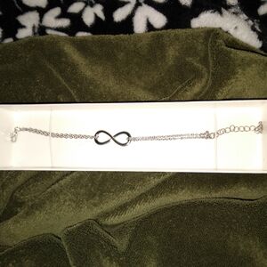 Silver Infinity Bracelet Adjustable Length